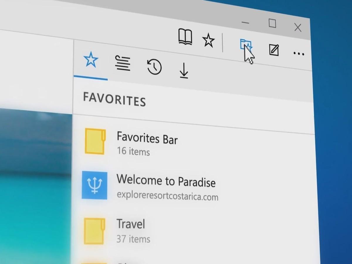 microsoft edge favorites