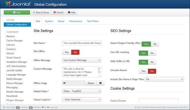 joomla control