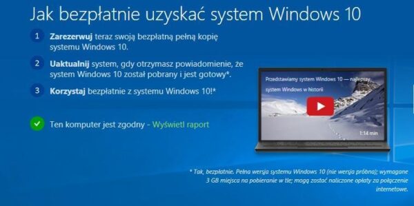Aktualizacja do Windows 10 rozpoczęta !