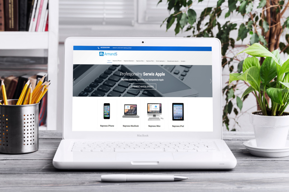 Strona internetowa serwisu laptopów we Wrocławiu 1 strona www dla serwisu laptopów