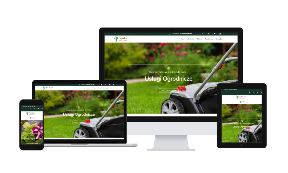 Strona www dla firmy ogrodniczej