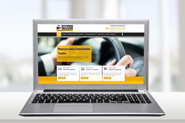 Strona internetowa wypożyczalni samochodów z Tarnowa