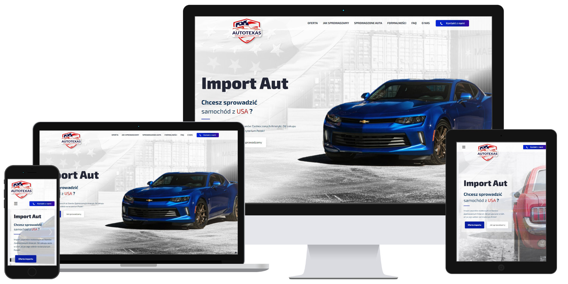 Strona importera aut z USA - AutoTexas