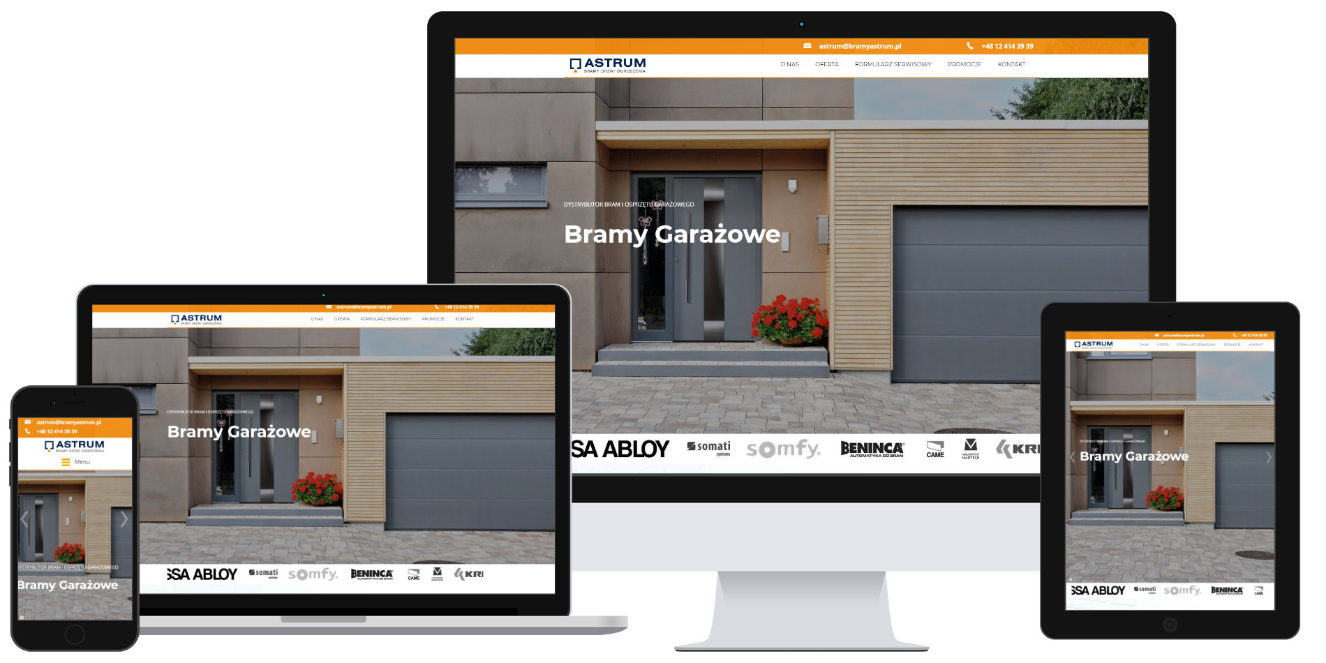 Strona internetowa producenta bram Astrum 2 Strona internetowa producenta bram