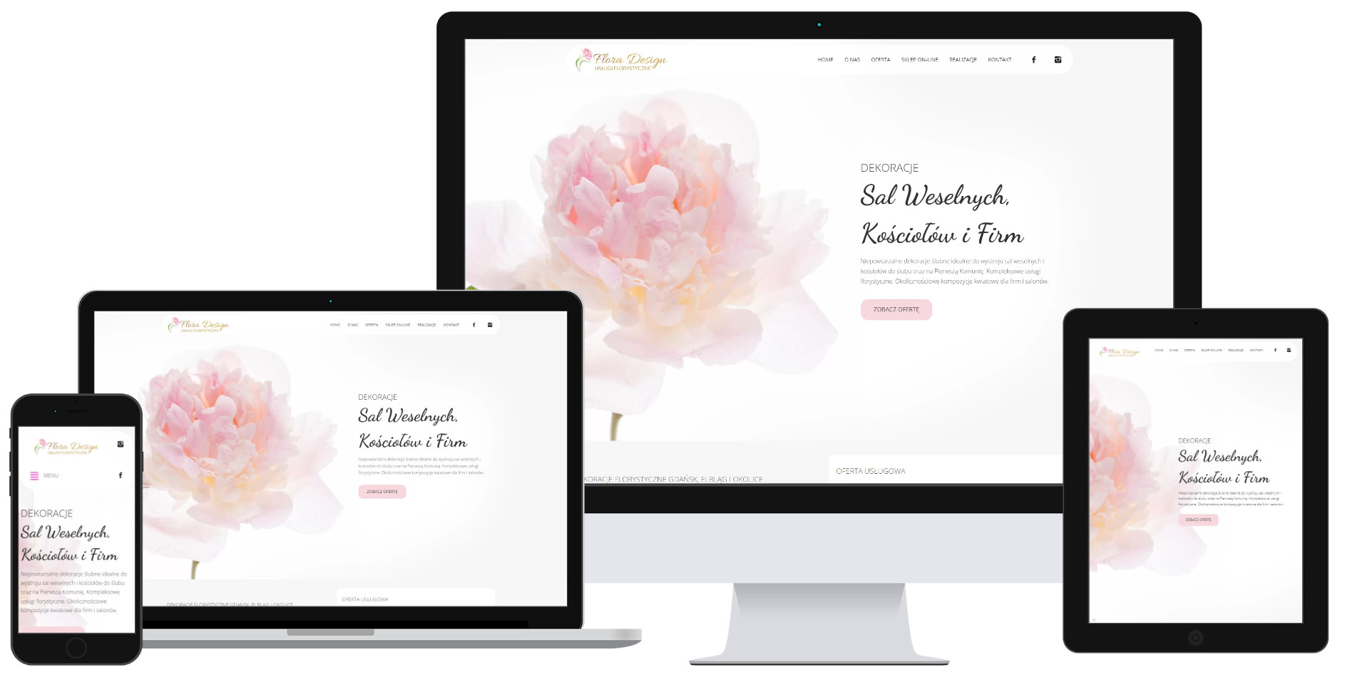 Sklep internetowy dla studia florystycznego Flora Design 2 Sklep internetowy dla studia florystycznego