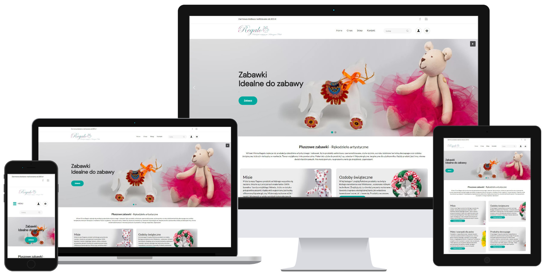 Sklep z zabawkami Regalo 2 Sklep z zabawkami dla dzieci - budowa sklepu internetowego