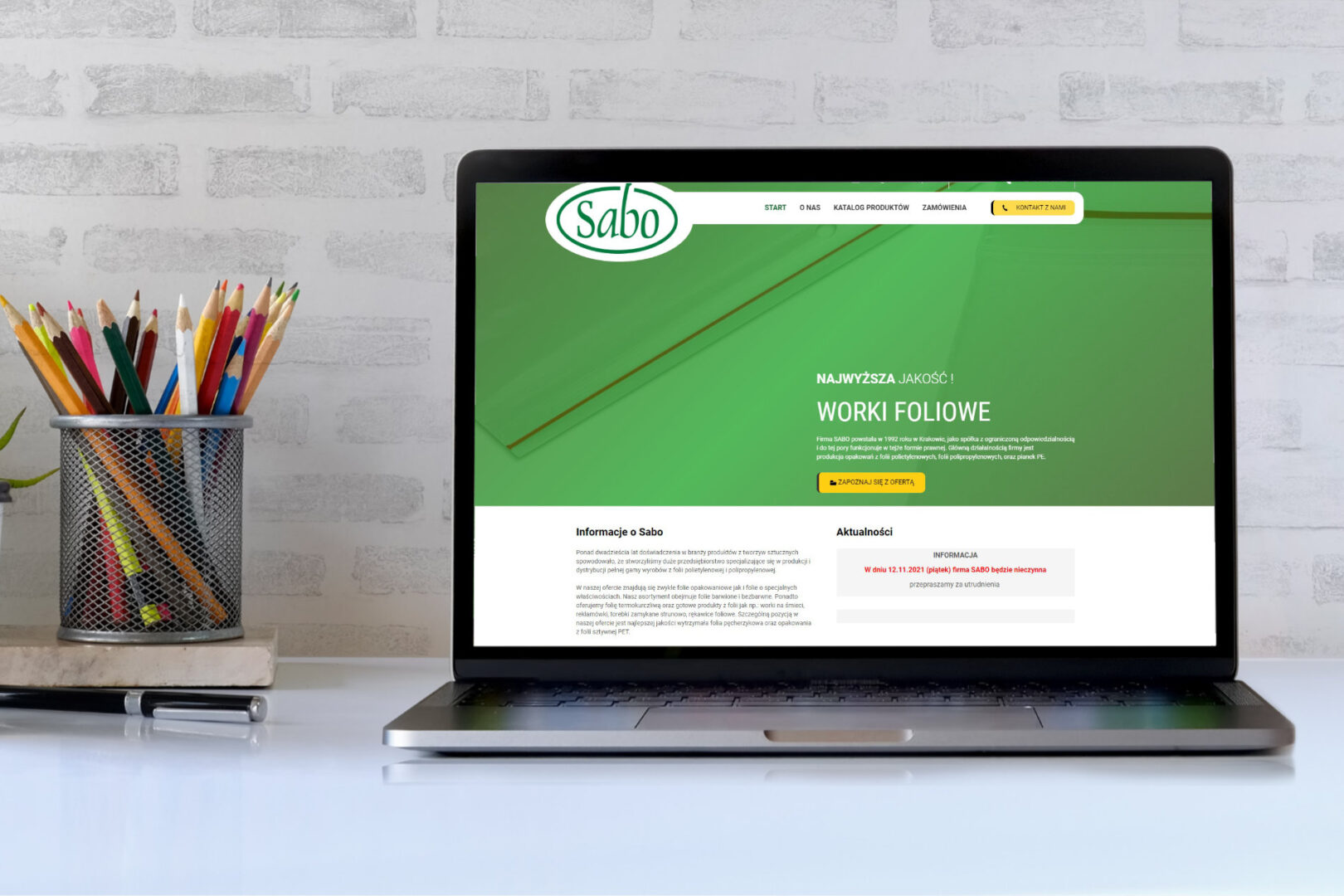 Strona internetowa Sabo Kraków 1 strona internetowa producenta worków
