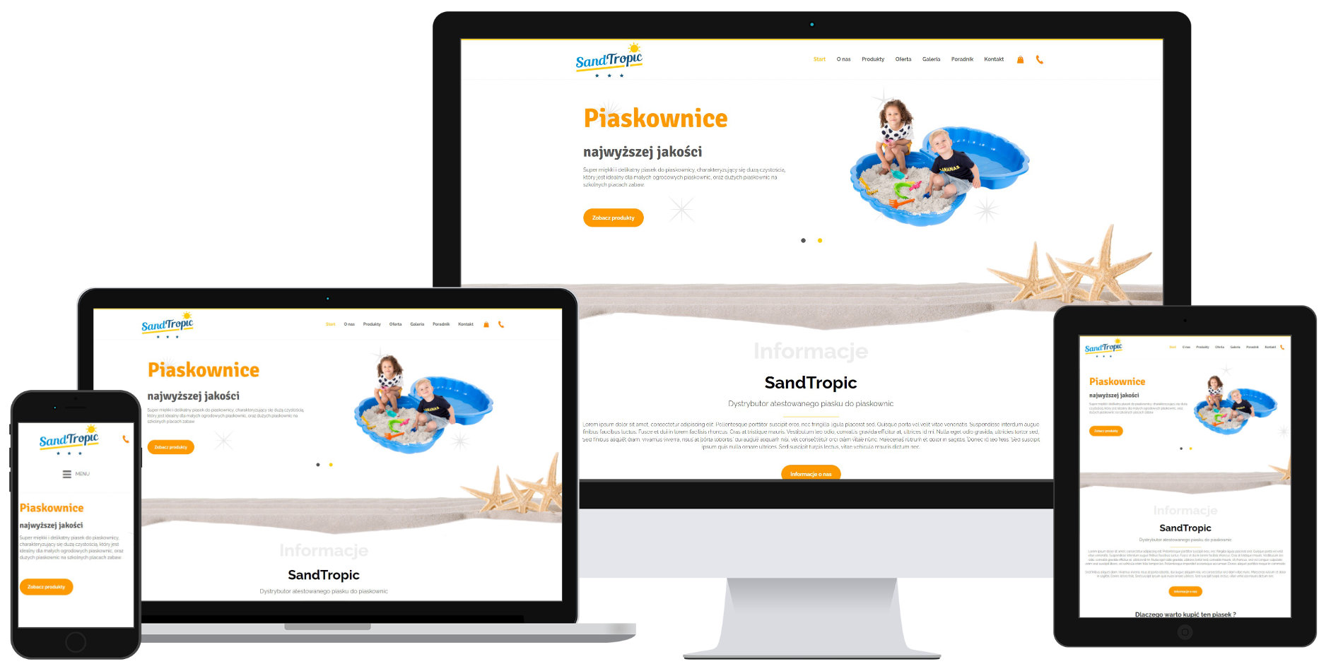 Strona www dla producenta piaskownic Sand Tropic 2 Strona www dla producenta piaskownic