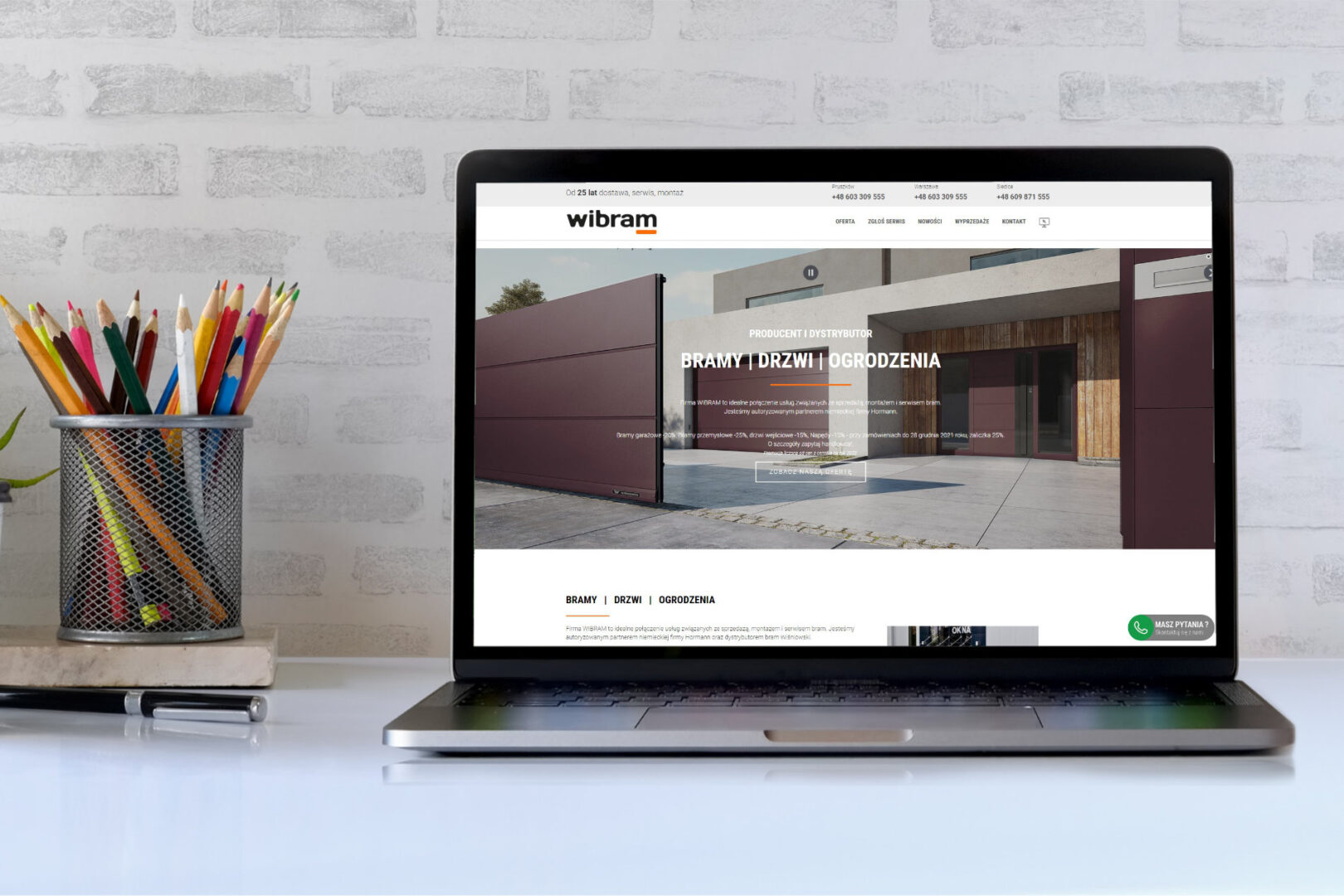 Strona internetowa producenta bram Wibram 1 Strona internetowa producenta bram