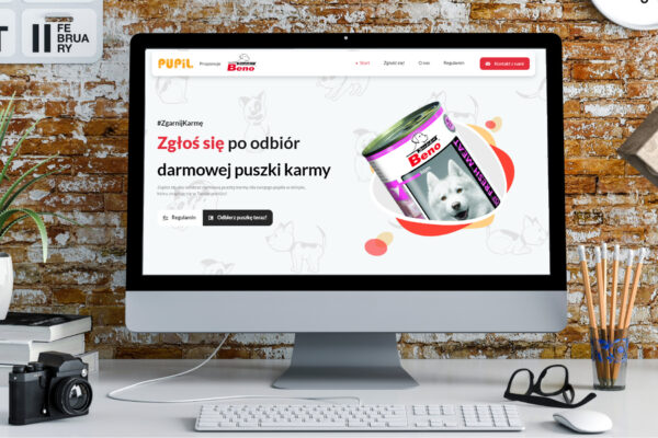 Landing page konkursowy Zgarnij Karmę – Pupil