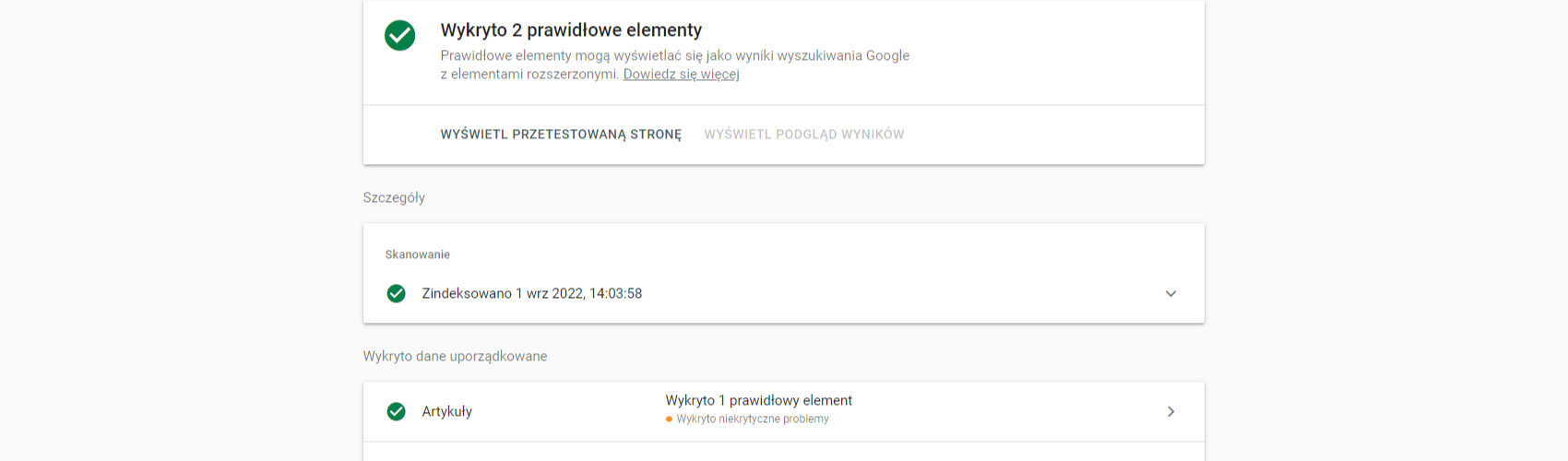 Audyt SEO strony internetowej – audyt SEO w 9 krokach 7 Weryfikowanie danych strukturalnych